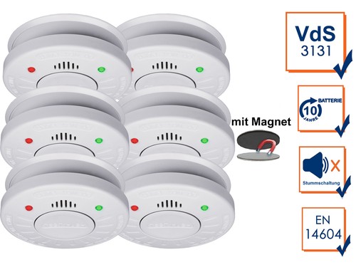 6er set rauchmelder - rauchmelder, 10
