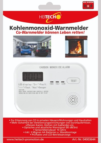 Lcd kohlenmonoxid warnmelder - kohlenmonoxid,